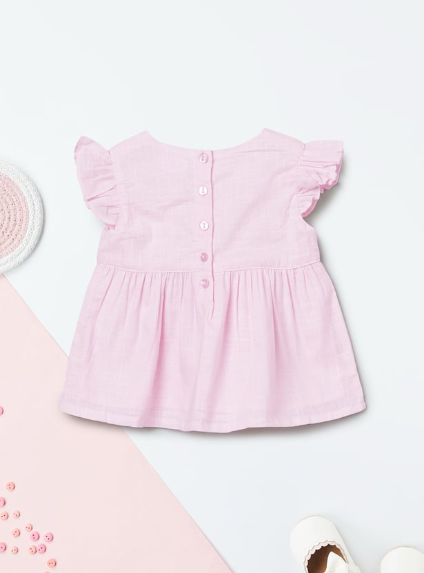 Girls Embroidered Shorts Set