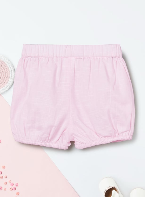 Girls Embroidered Shorts Set