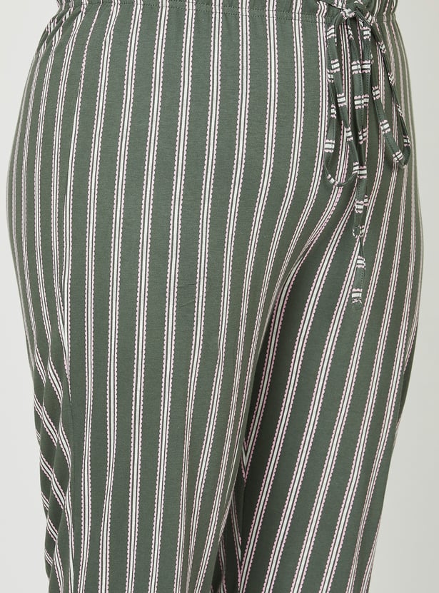 Women Striped PJ Set