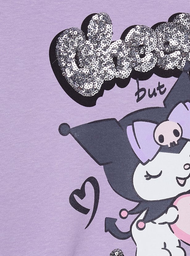 Girls Kuromi Print T-shirt