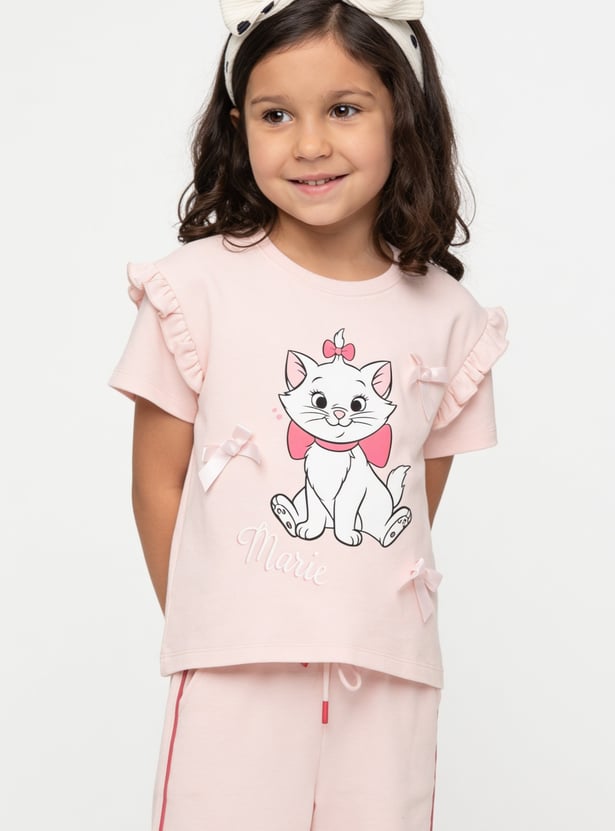 Girls Marie Character Print Trousers Set