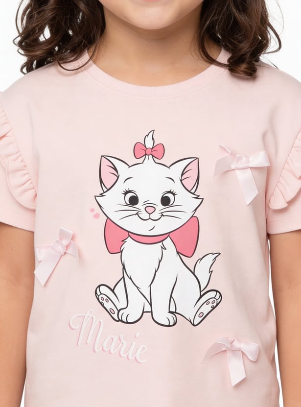 Girls Marie Character Print Trousers Set