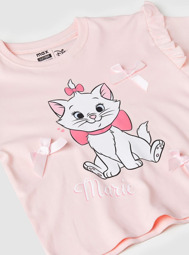 Girls Marie Character Print Trousers Set