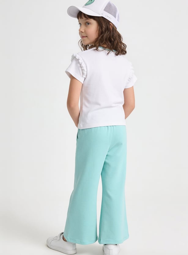 Girls Stitch Character Print Trousers Set