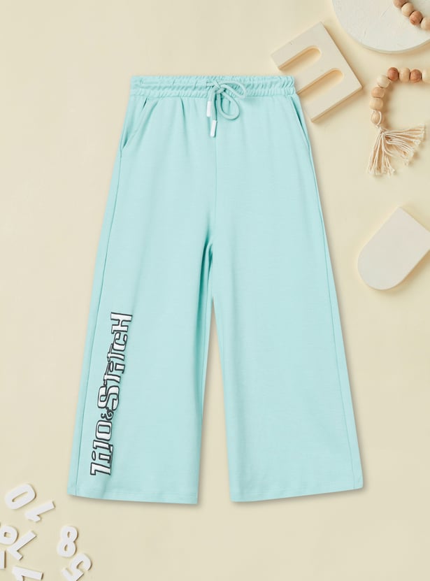 Girls Stitch Character Print Trousers Set