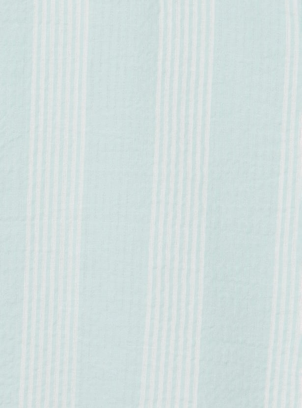 Boys Striped Shirt and Solid Shorts Set
