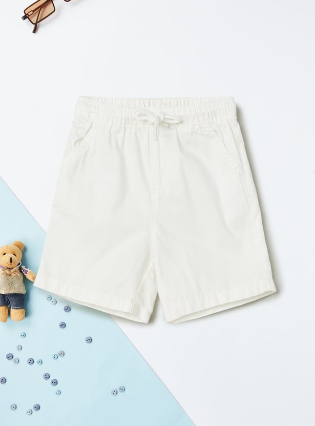 Boys Striped Shirt and Solid Shorts Set