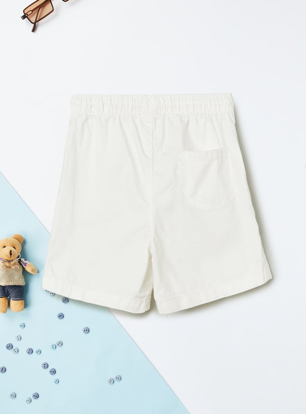 Boys Striped Shirt and Solid Shorts Set