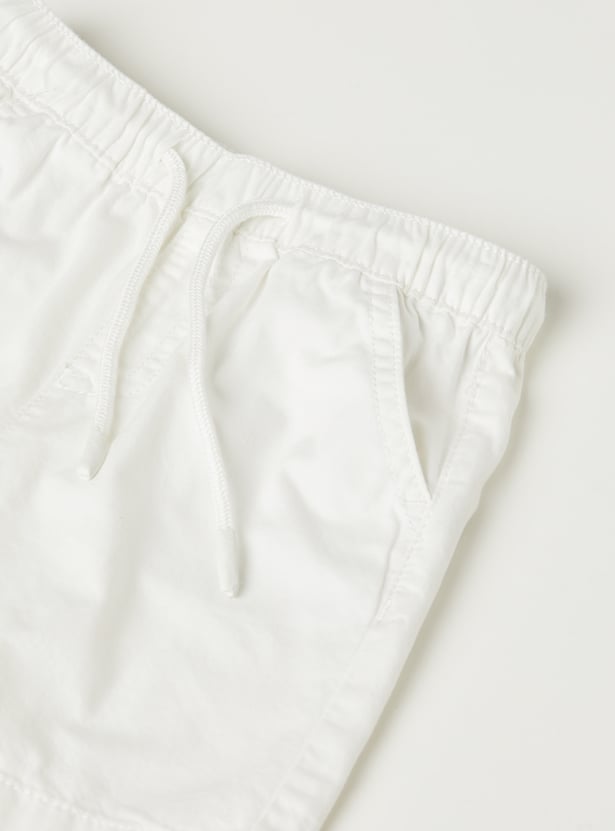 Boys Striped Shirt and Solid Shorts Set