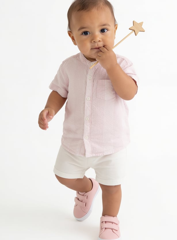 Boys Striped Shorts Set