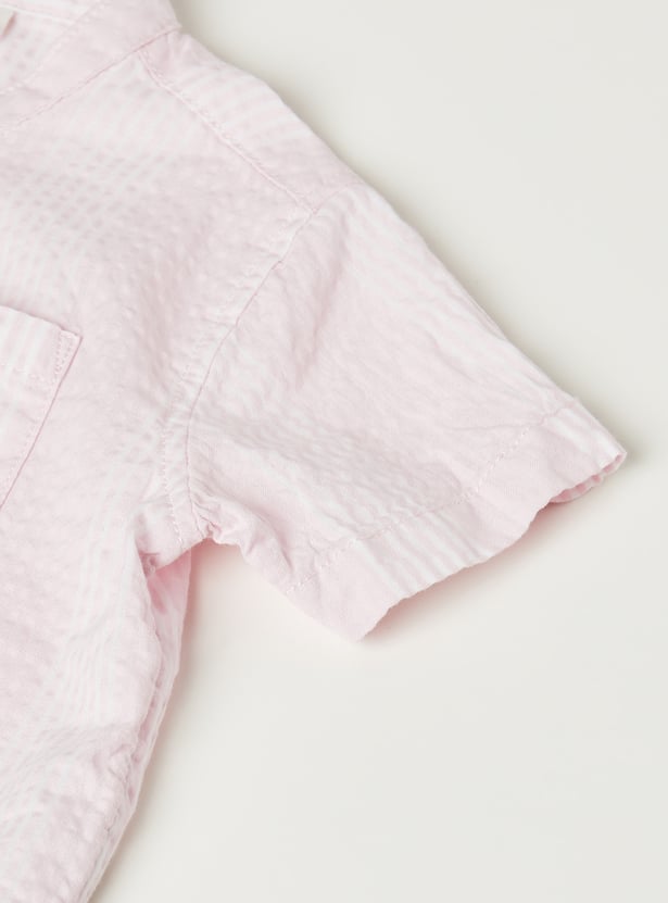 Boys Striped Shorts Set
