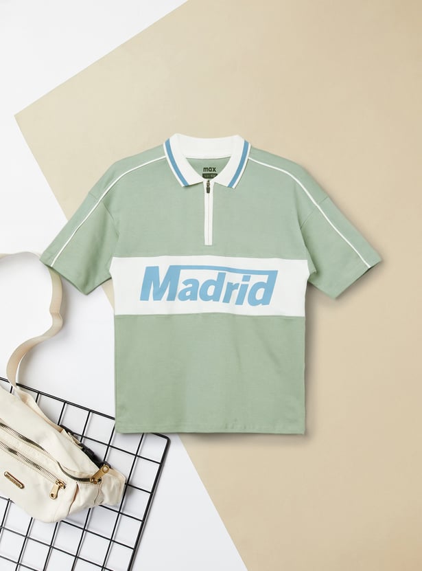 Boys Printed Polo T-shirt