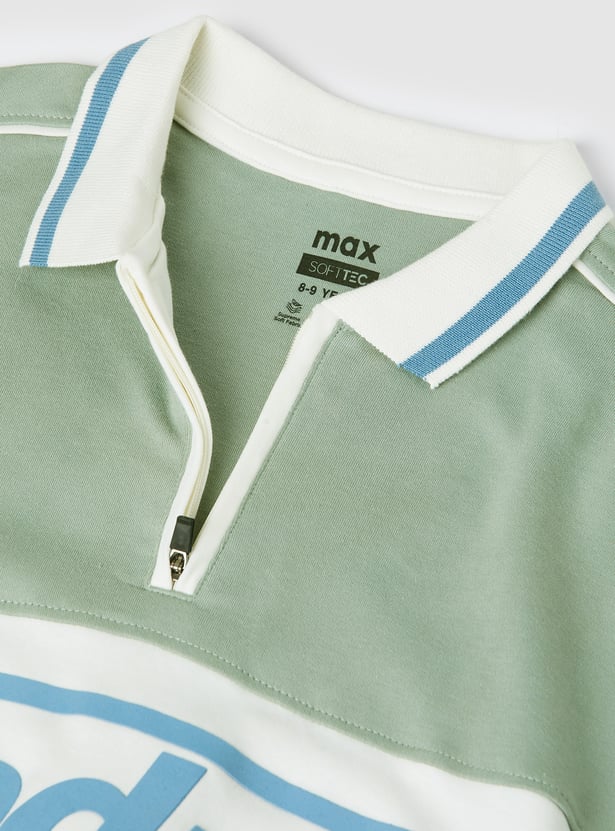 Boys Printed Polo T-shirt