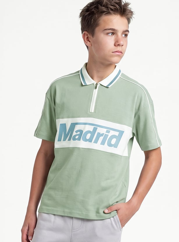 Boys Printed Polo T-shirt