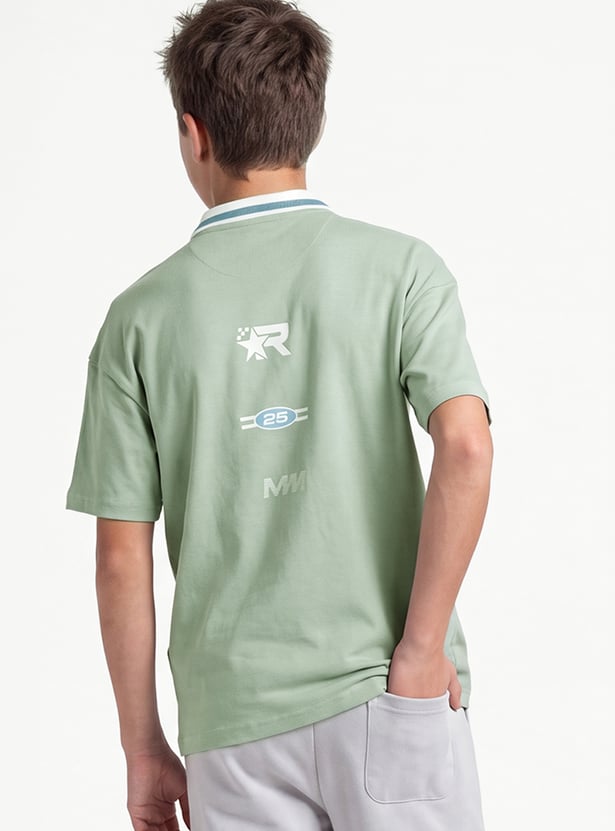 Boys Printed Polo T-shirt