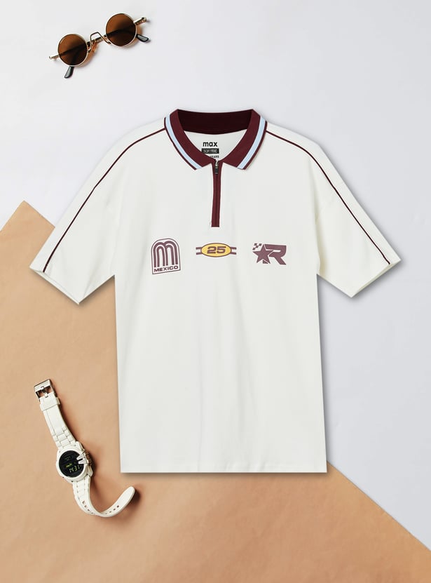 Boys Printed Polo T-shirt