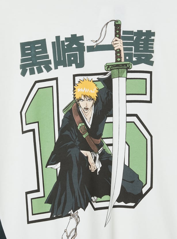 Boys Oversized Ichigo Kurosaki Print T-shirt