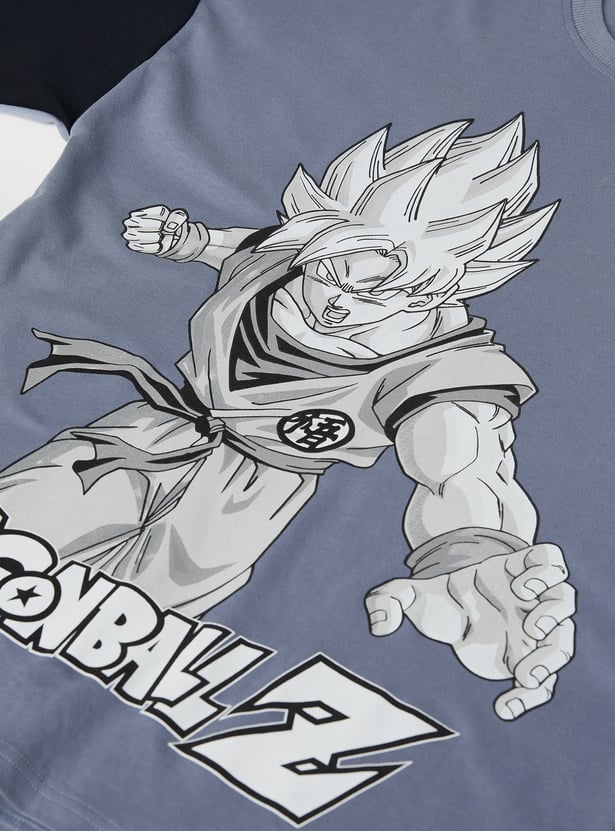 Boys Oversized Dragon Ball Z Printed T-shirt