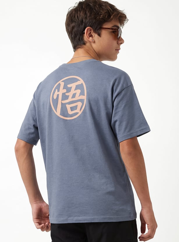 Boys Oversized Dragon Ball Z Printed T-shirt
