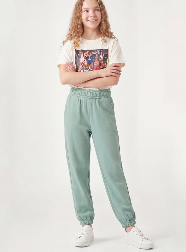 Girls Solid Joggers