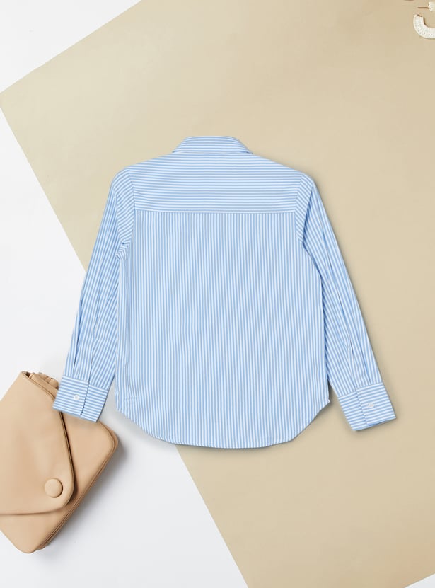 Girls Mickey Striped Shirt