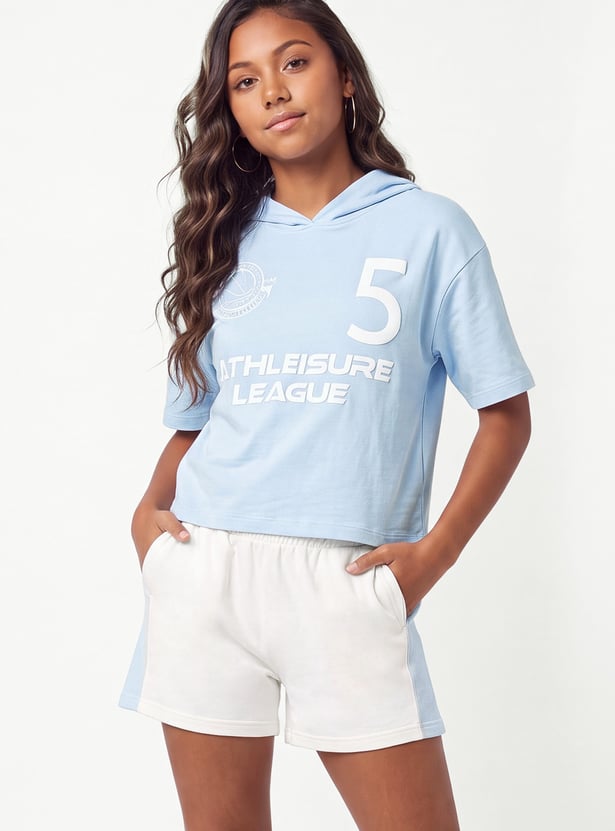 Girls Solid Shorts Set