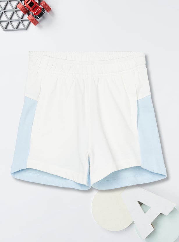 Girls Solid Shorts Set