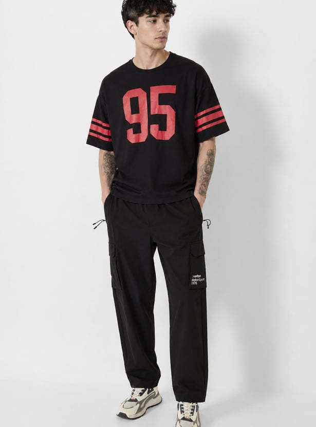 Men Printed Boxy Fit Sports T-shirt
