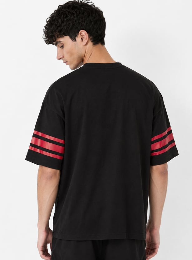 Men Printed Boxy Fit Sports T-shirt