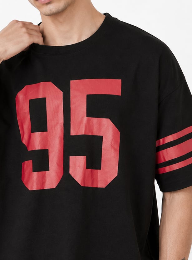 Men Printed Boxy Fit Sports T-shirt