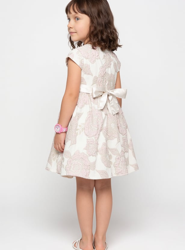 Girls Floral Embroidered Dress
