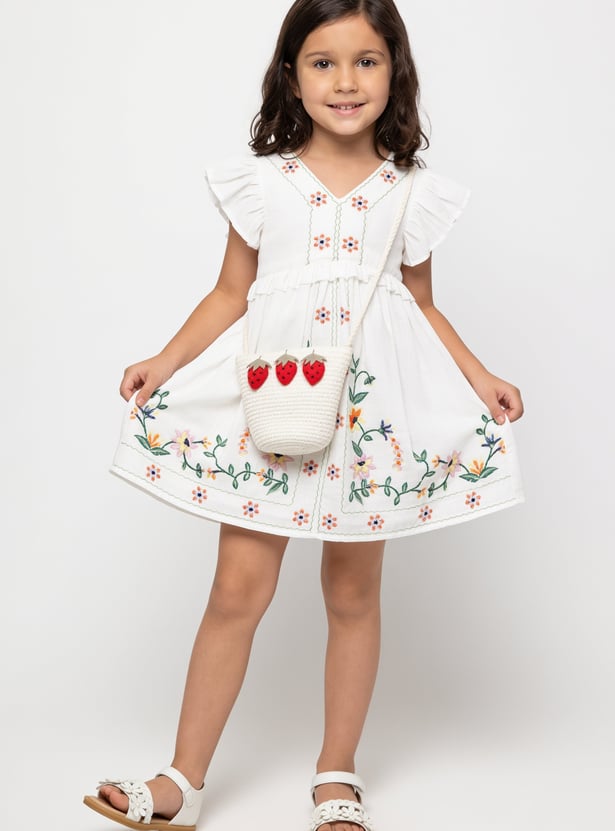 Girls Embroidered Dress