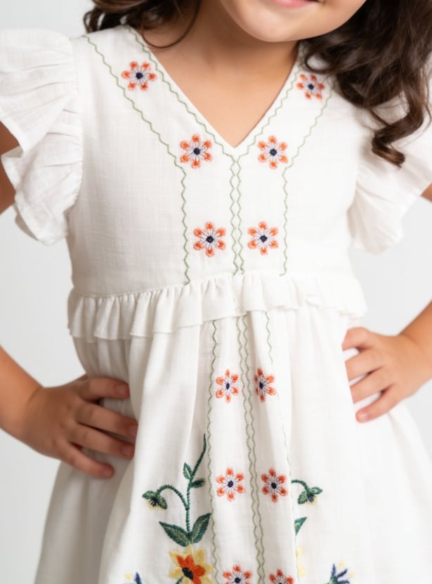 Girls Embroidered Dress