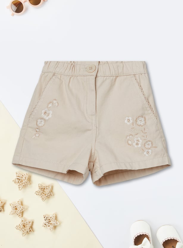 Girls Embroidered Shorts