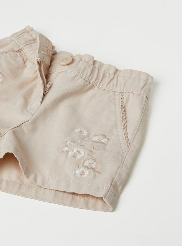Girls Embroidered Shorts