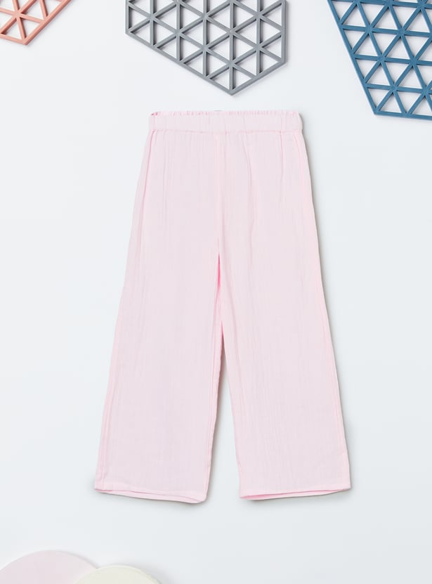 Girls Embroidered Trousers Set