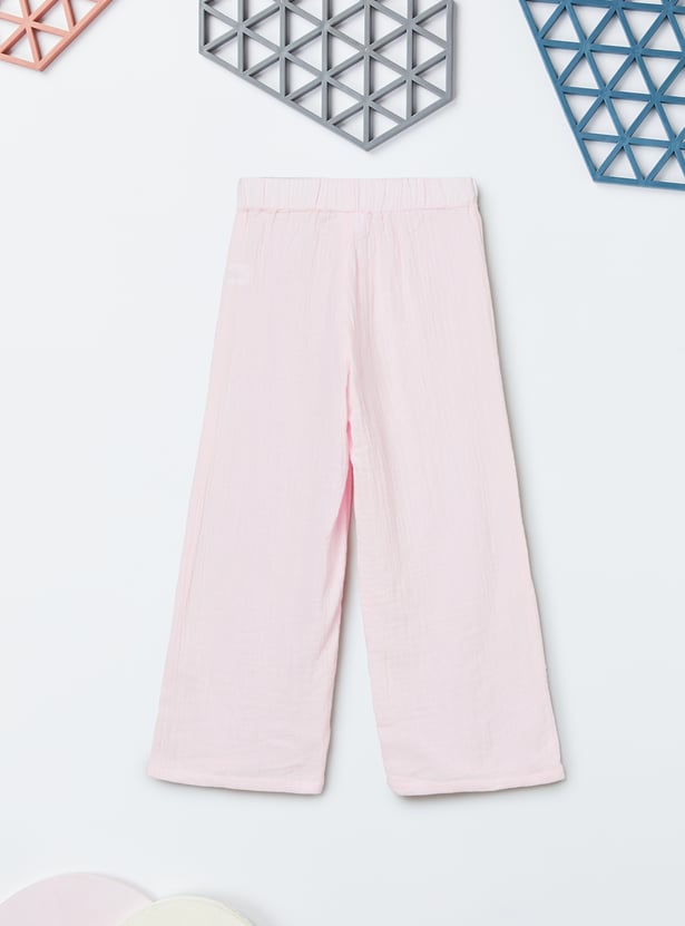Girls Embroidered Trousers Set