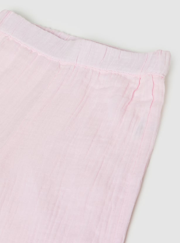 Girls Embroidered Trousers Set