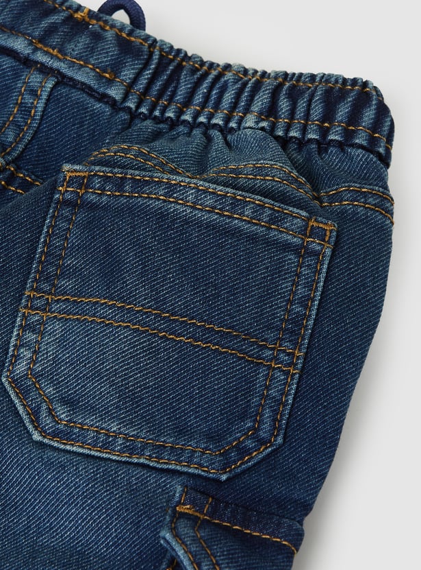Boys Mid Washed Cargo Joggers