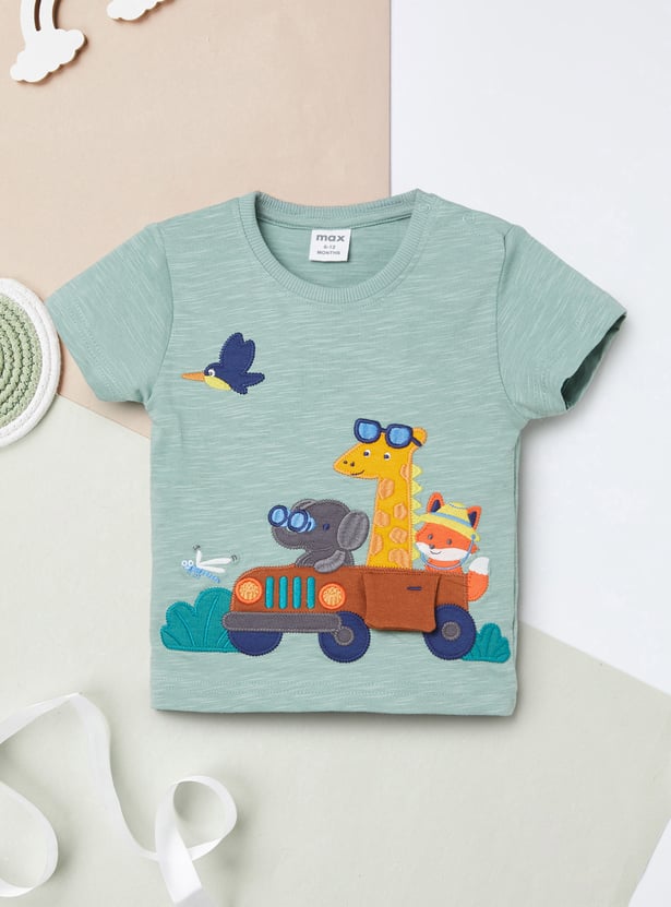 Boys Embroidered T-shirt and Shorts Set