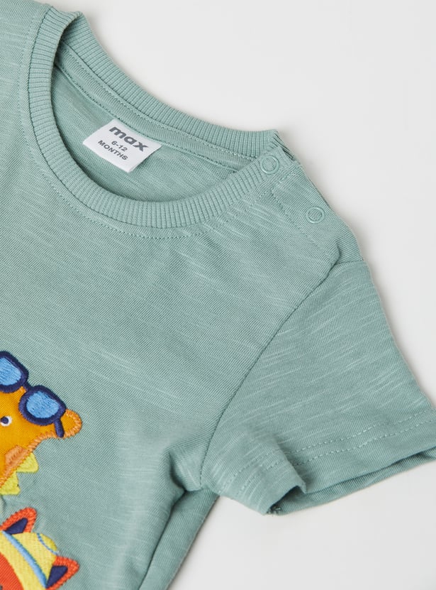 Boys Embroidered T-shirt and Shorts Set