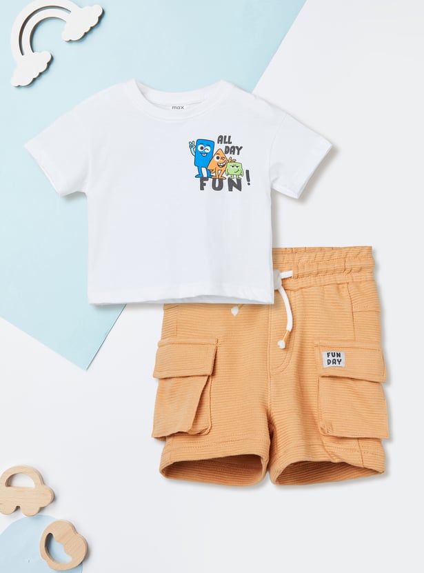 Boys Printed T-shirt and Shorts Set