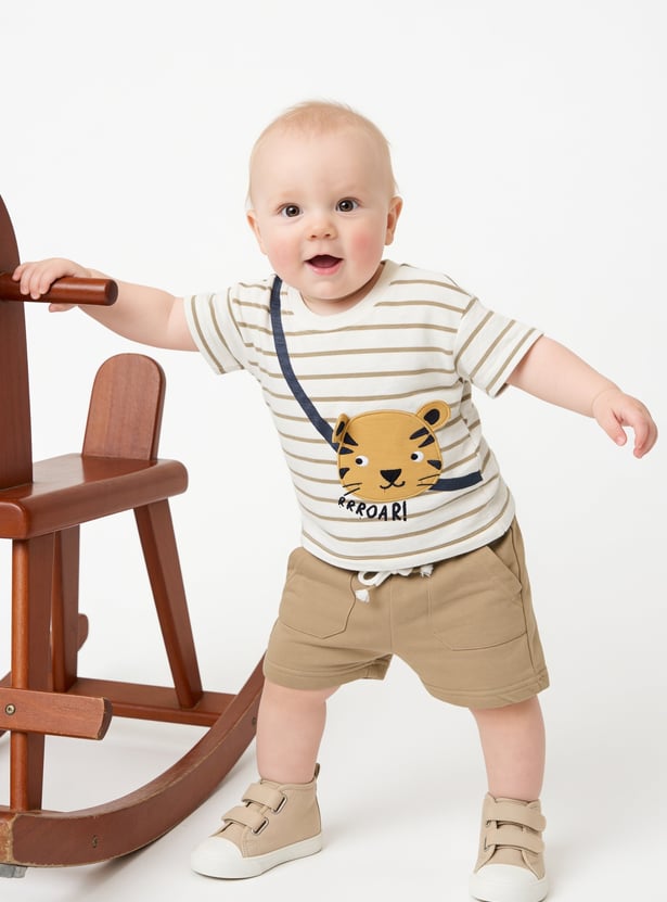 Boys Striped T-Shirt and Shorts Set
