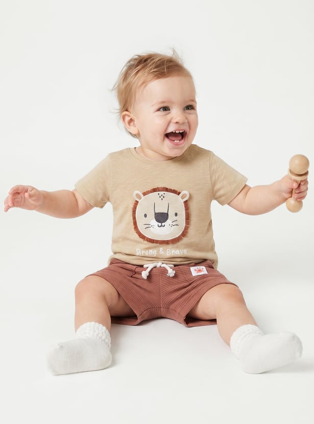 Boys Embroidered Shorts Set