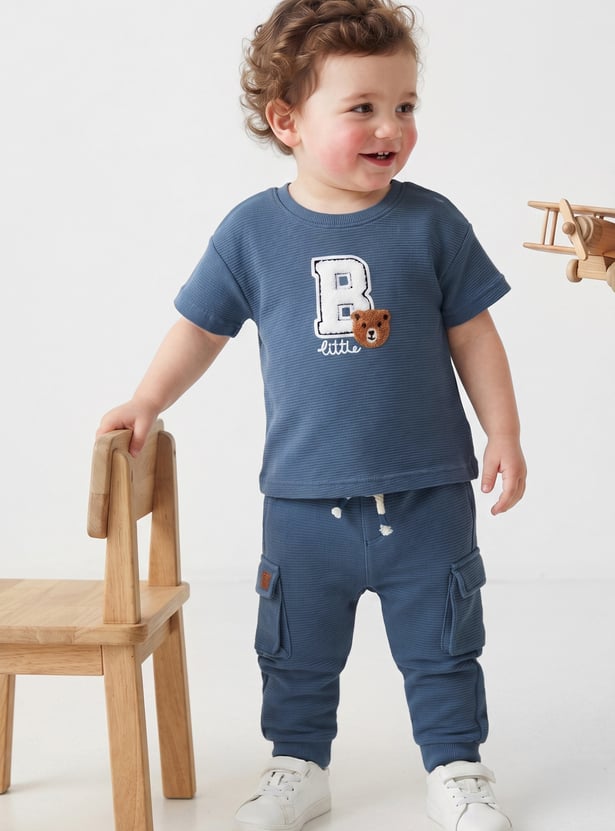 Boys Applique T-shirt with Joggers Set