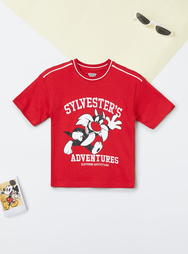 Boys Sylvester Printed T-shirt