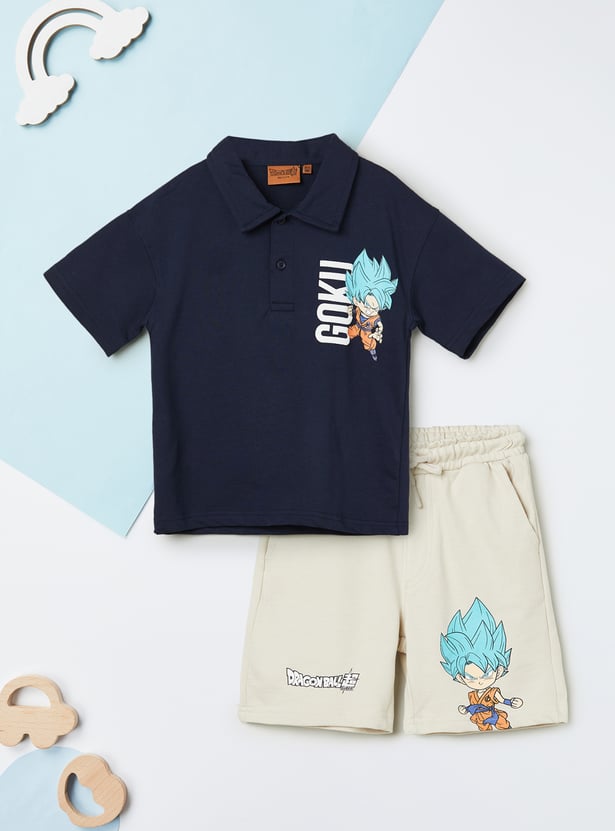 Boys Dragon Ball Goku T-shirt with Shorts Set