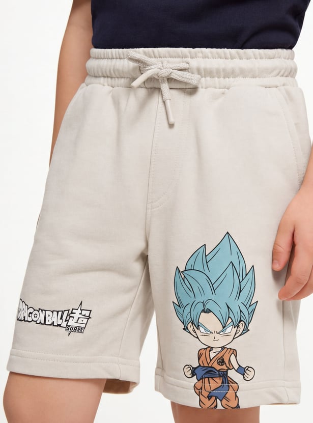 Boys Dragon Ball Goku Print Shorts Set