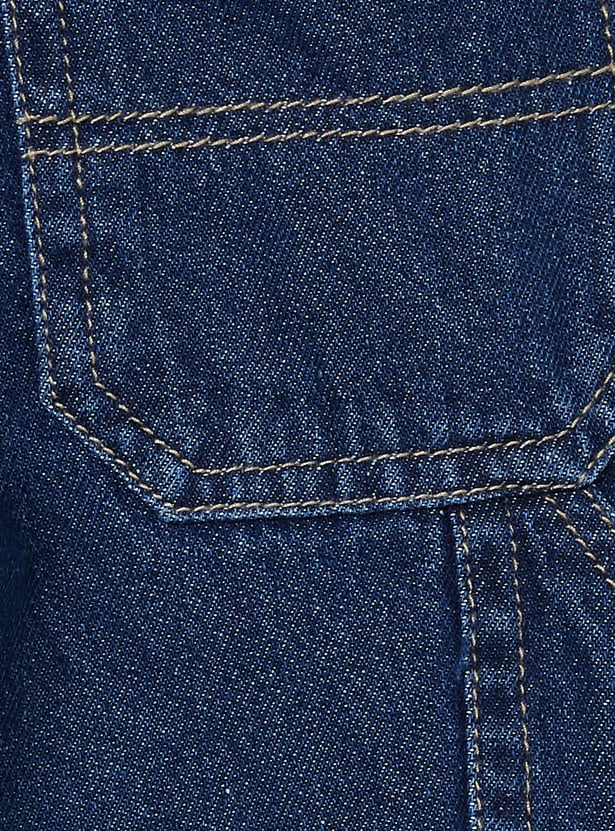 Boys Solid Cargo Jeans