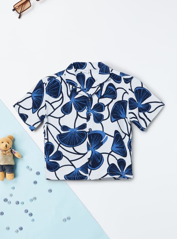 Boys Floral Print Shirt